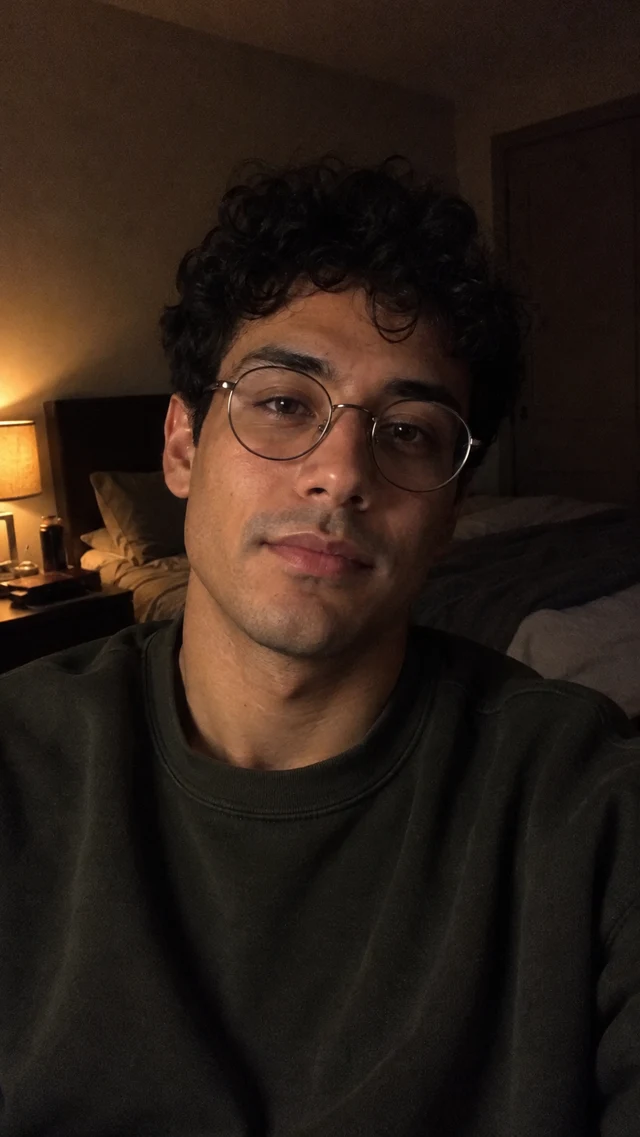 An evening portrait, before the effect