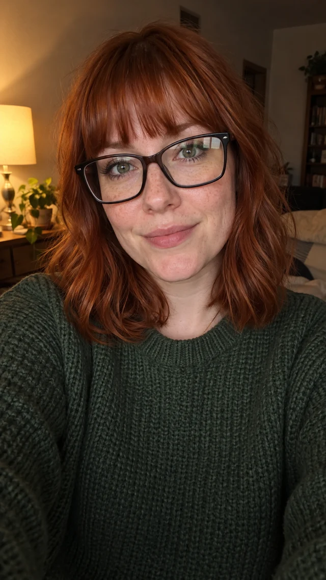 Warm indoor light, before the effect